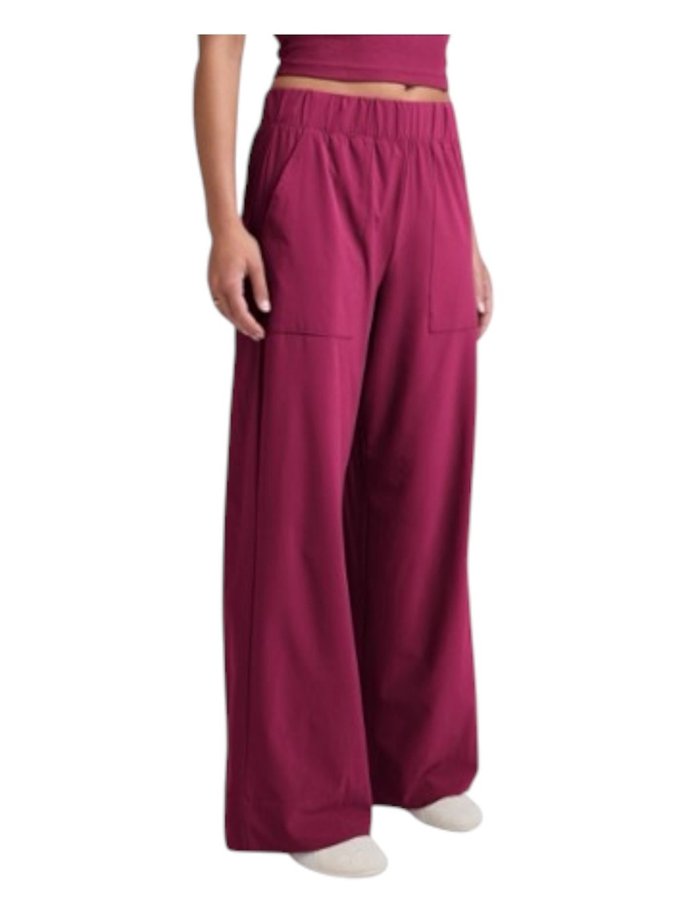 Beyond Yoga Woven Wide Leg Pants High Rise Pull On Lounge Pants